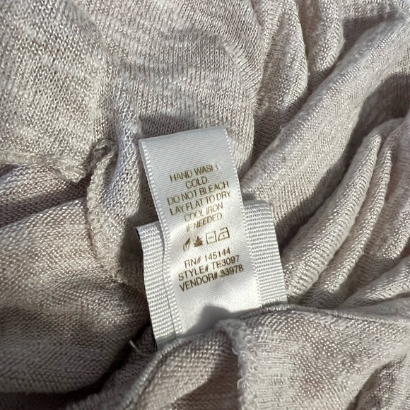 #1254. Daytrip Cream Lightweight Pullover Sweater w/Sequin & Rhinestones. Size S - Picture 8 of 9